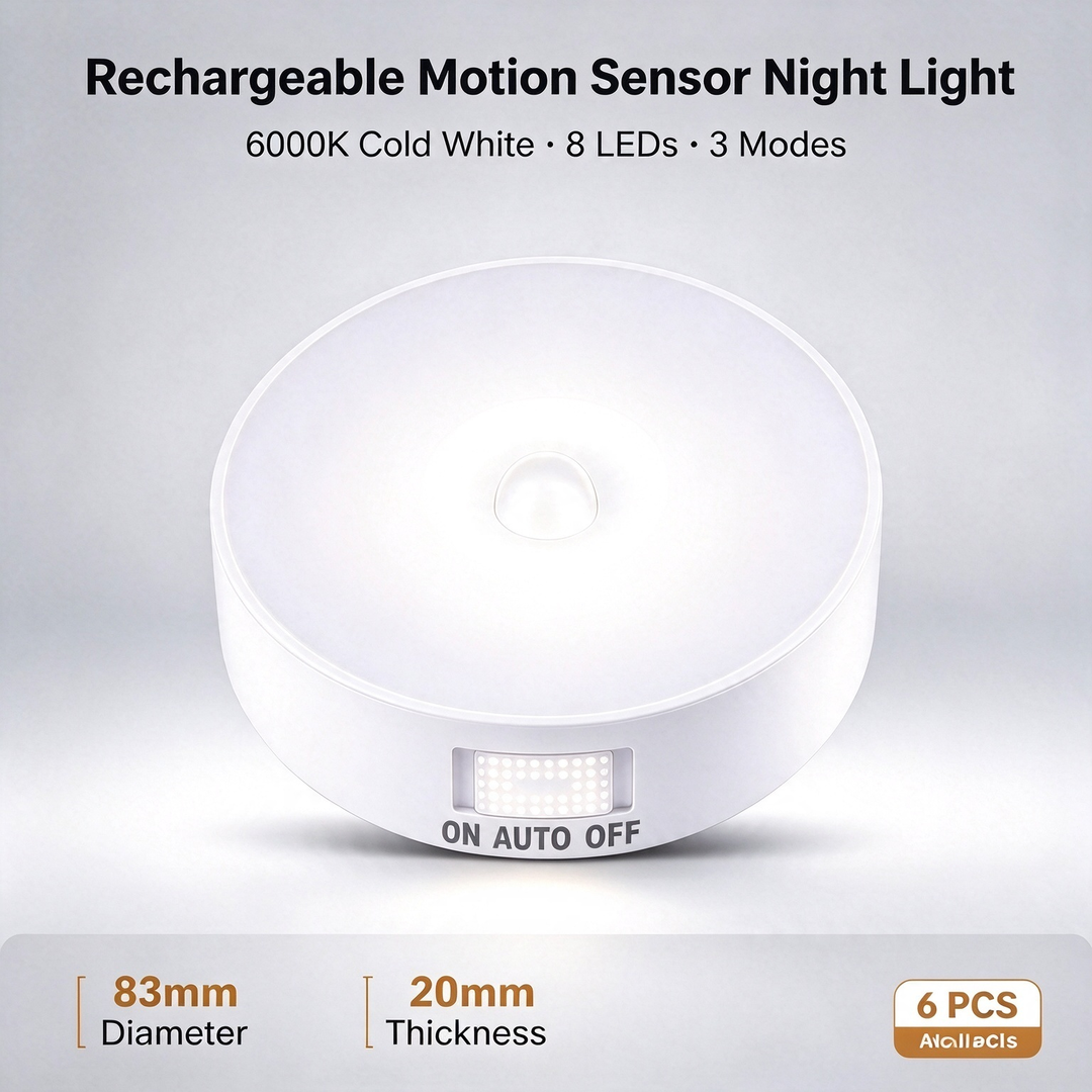 Motion sensor light installed near bedroom floor for soft midnight glow