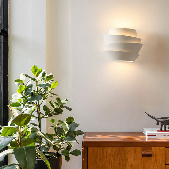 Complete modern home decor look featuring the double light LED wall lamp