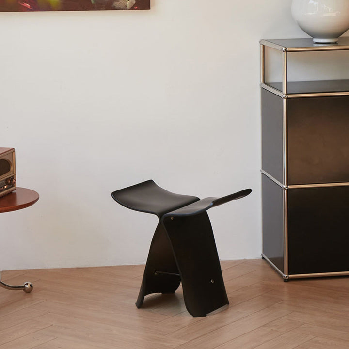 Elegant home decor seating option showcasing smooth polished wooden surfaces