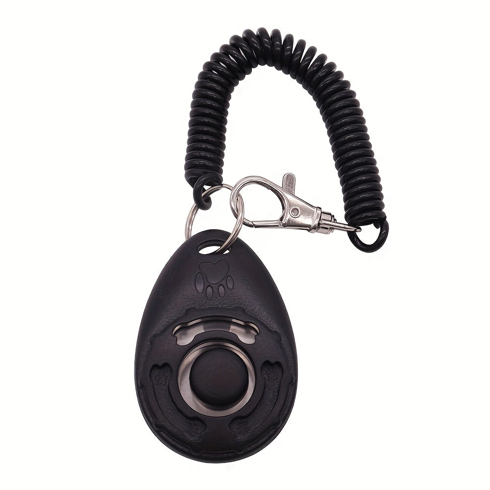 Dog training clicker with wrist strap for pet obedience and behavior control