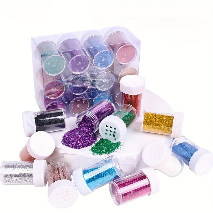 Glitter set for creative card making and festive party decoration