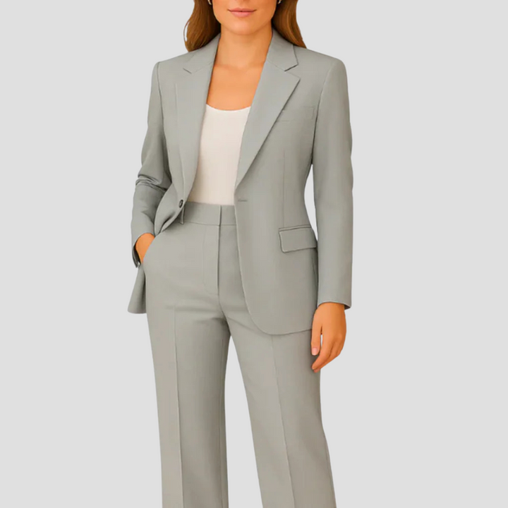 Professional women's tailored blazer suit set for office wear and business meetings