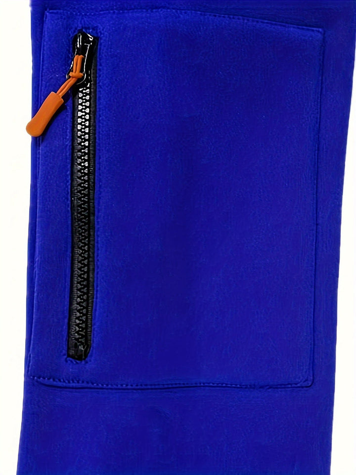 Close-up of hemline and side seam construction on men's fashion hoodie.