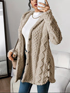 Lana | Women’s Plush Hooded Knit Cardigan