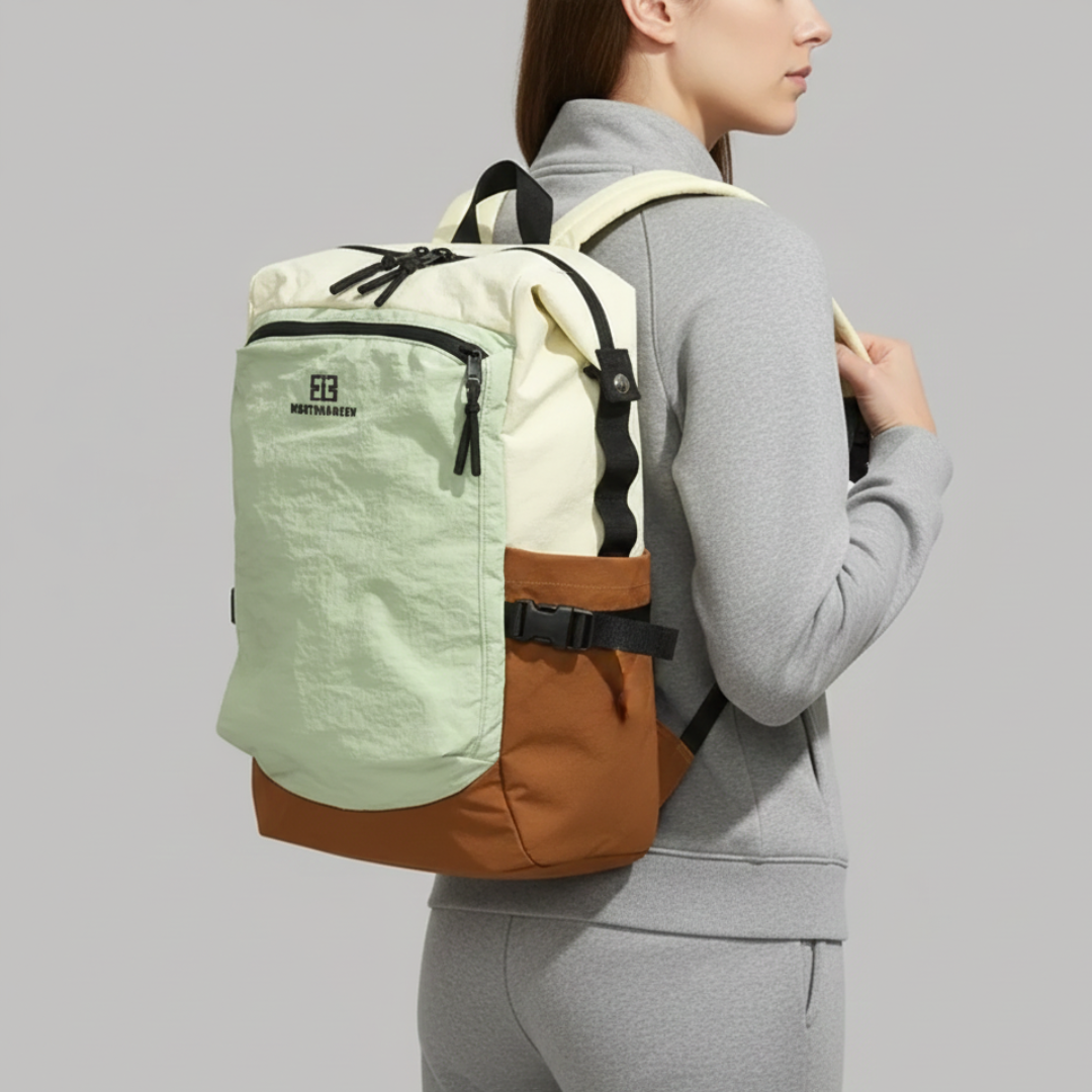 Water-resistant backpack with integrated hidden security pocket for valuables