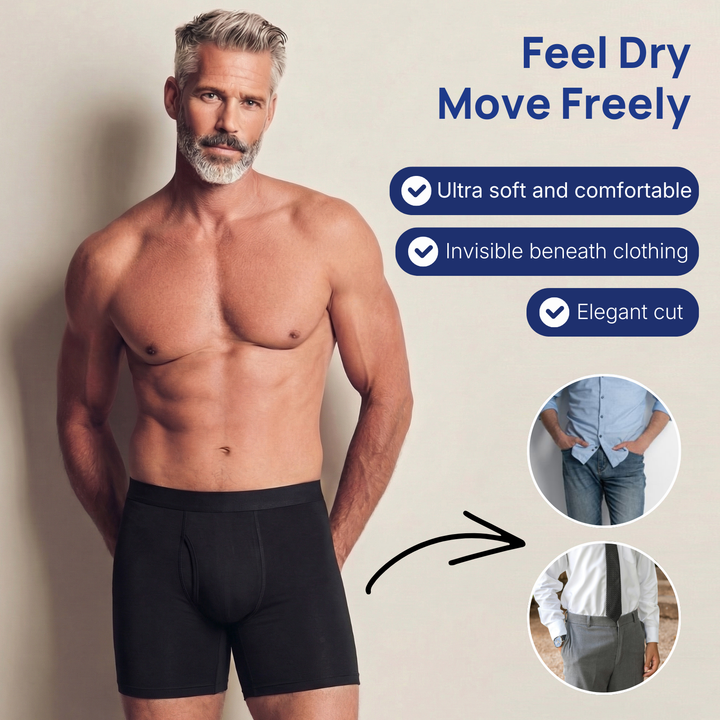 Supportive daily wear boxer briefs for men with elastic waistband