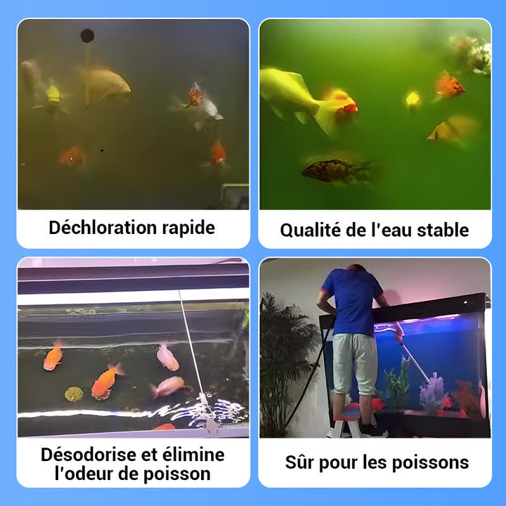 Comparison showing water quality benefits like dechlorination and deodorizing