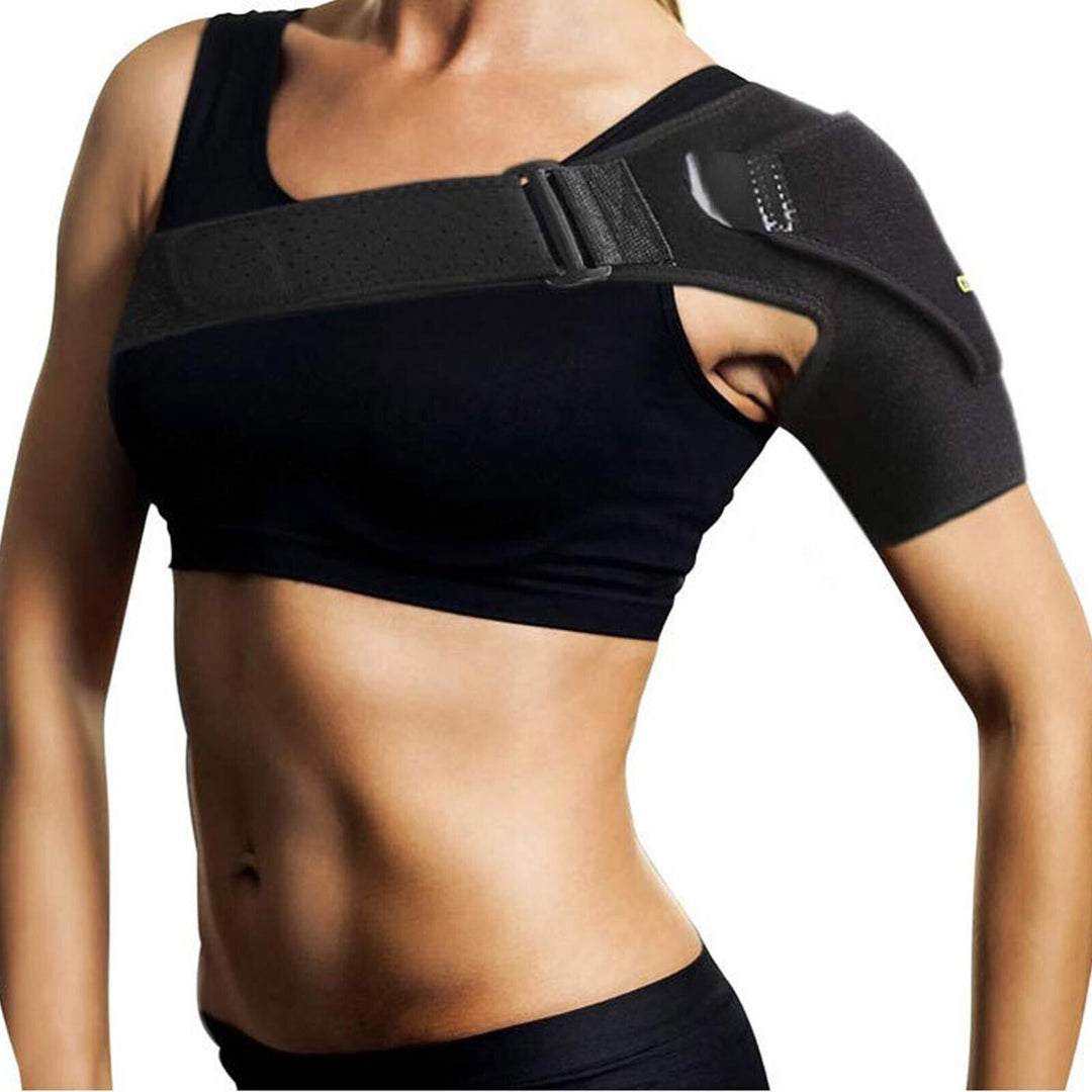 Unisex adjustable shoulder support brace for pain relief and joint care