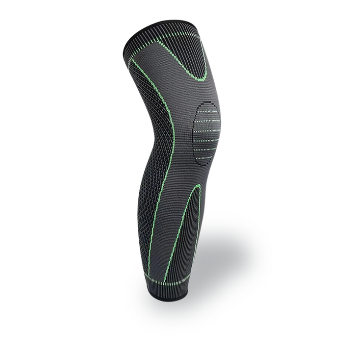 Detailed shot of the non-slip silicone grip inside the sports knee compression sleeve