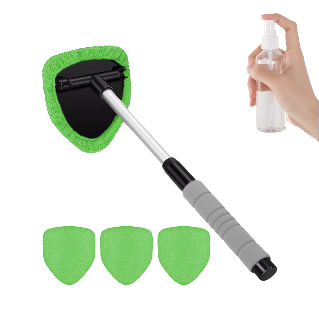 Magnetic glass cleaning tool for streak-free auto care