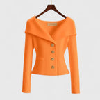 Jessulva | Women’s Ribbed Collar Cardigan