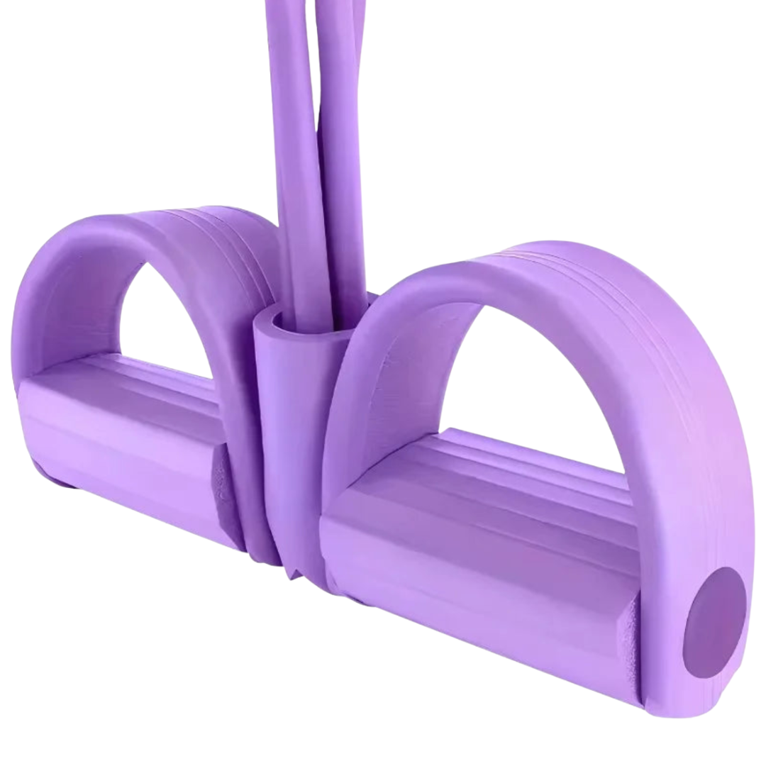Home fitness core workout tool with four elastic latex tubes