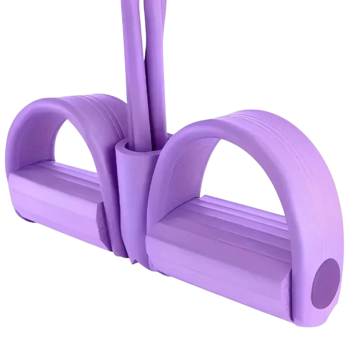 Home fitness core workout tool with four elastic latex tubes