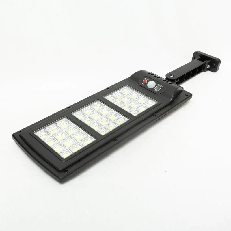 Angle view of the motion sensor light highlighting its durable and weather-resistant casing.