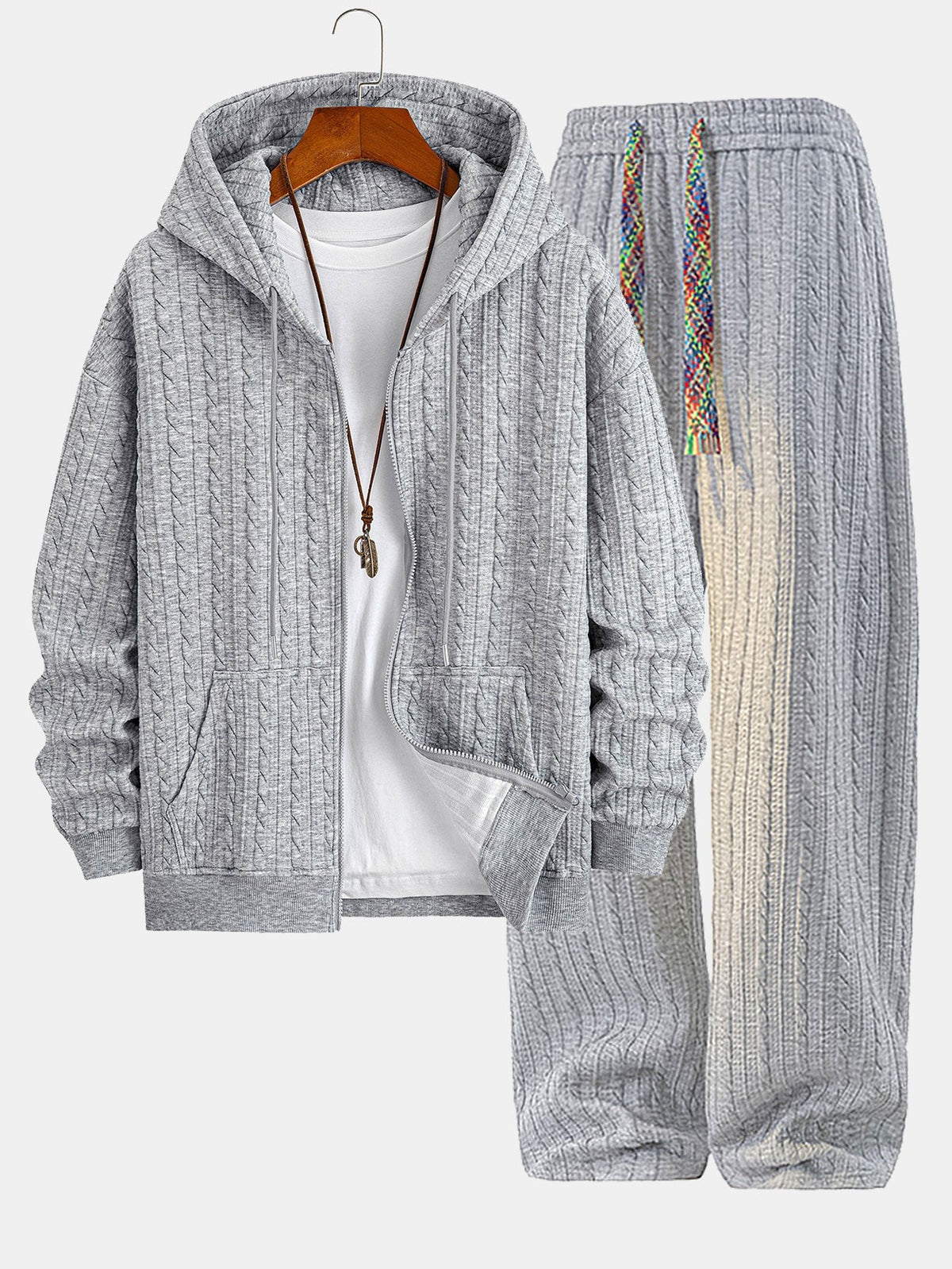 Lyle | Men’s Jacquard Zip-Up Hoodie