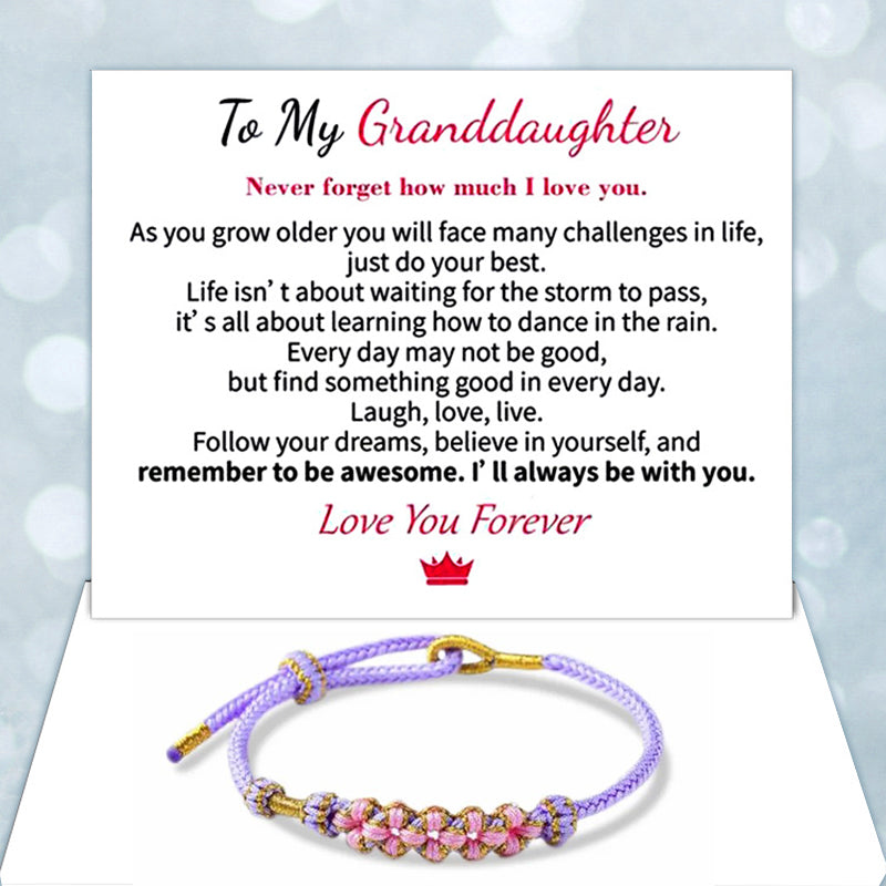 Grandmother granddaughter blossom knot bracelet in gift box