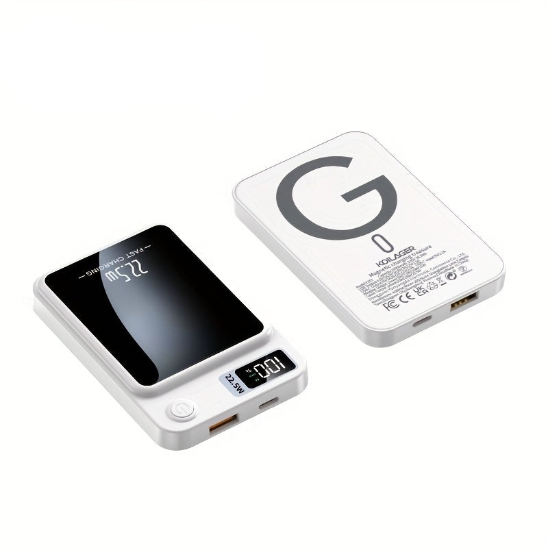 USB C power bank connecting with cable for high-speed wired charging