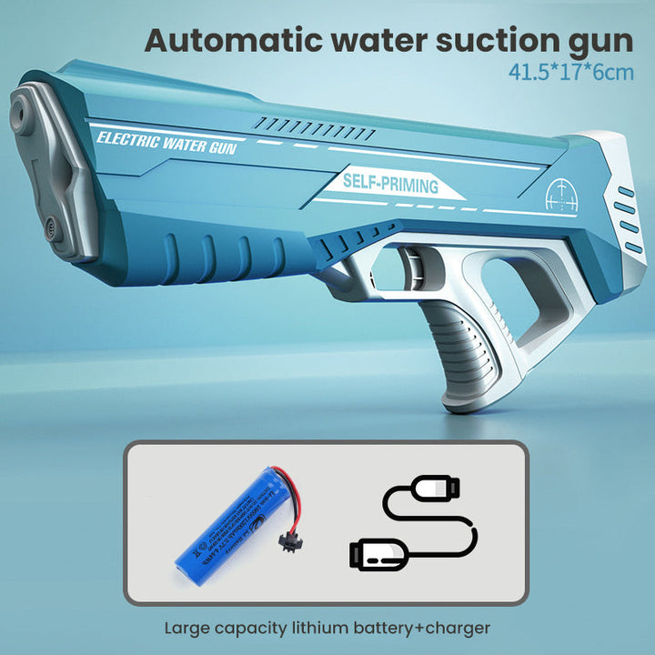 Automatic water blaster summer toy with USB charging cable