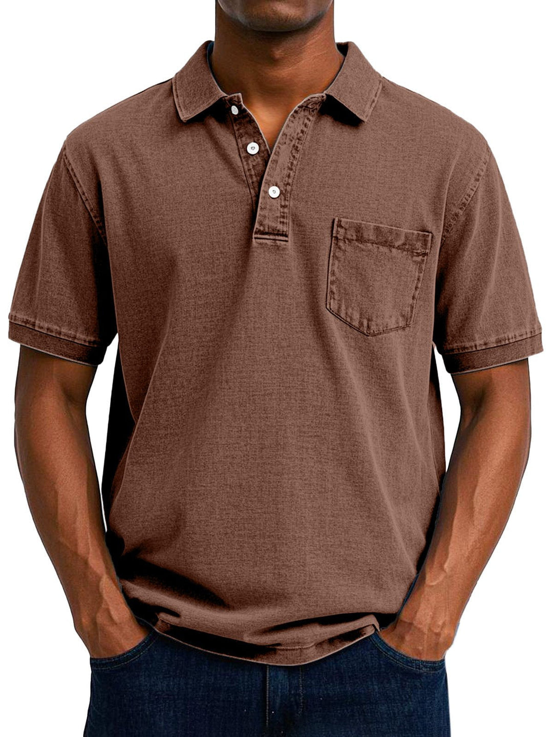 Retro fashion casual polo shirt folded neatly