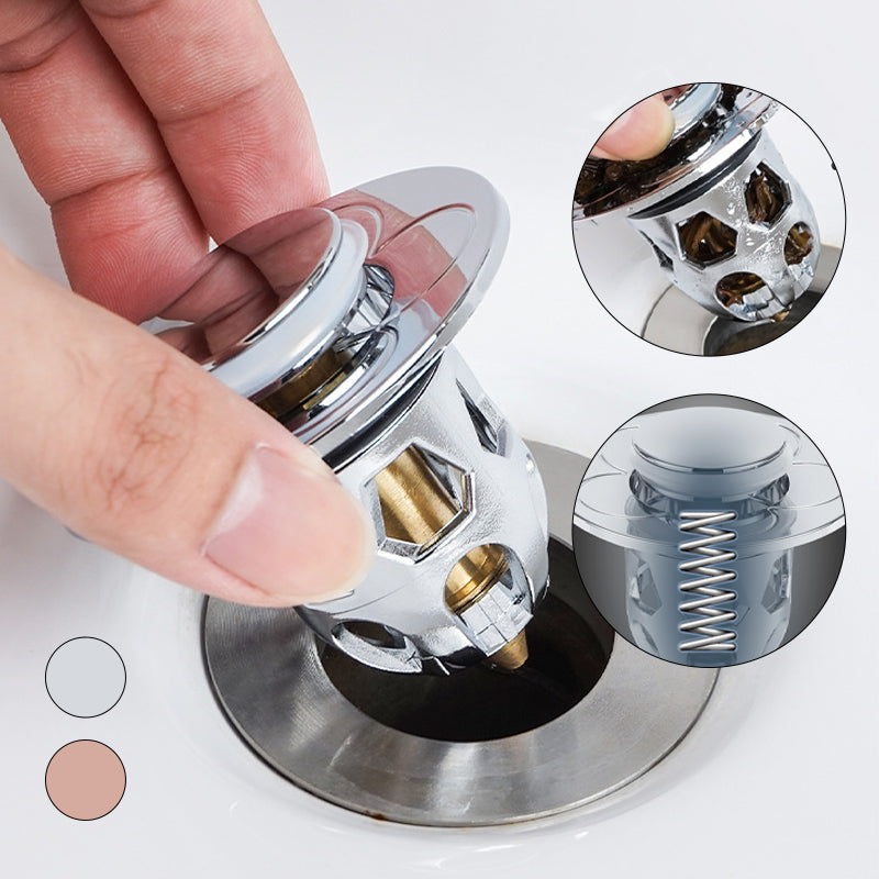 Pop-up sink drain stopper core replacement part for bathroom basin