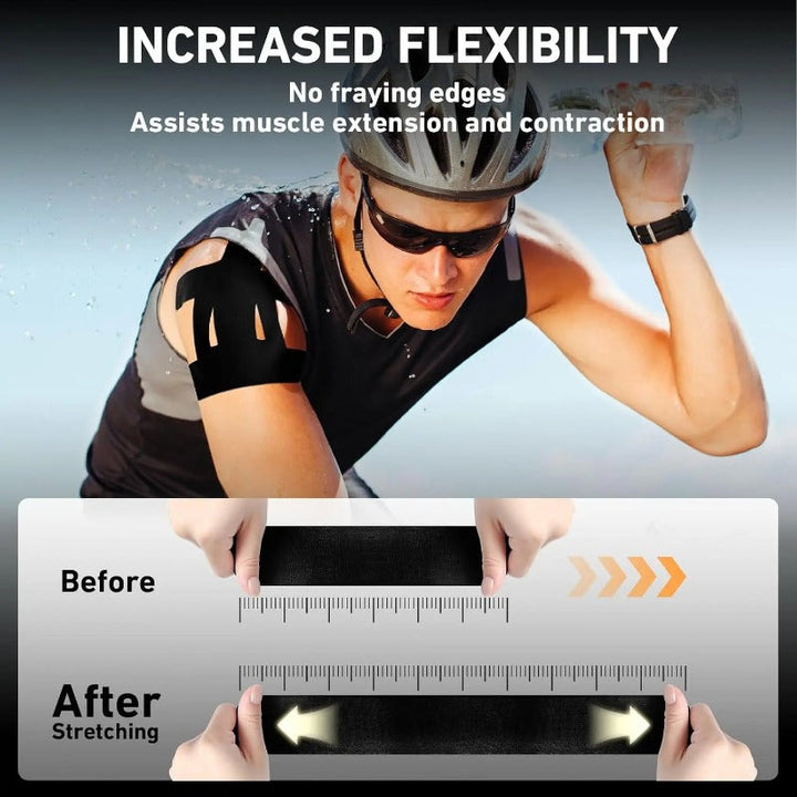 Athletic shoulder tape for sports recovery and enhanced mobility during fitness workouts