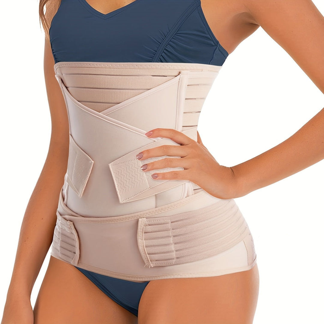 Adjustable postpartum belly band and waist trainer for postnatal support and abdominal recovery