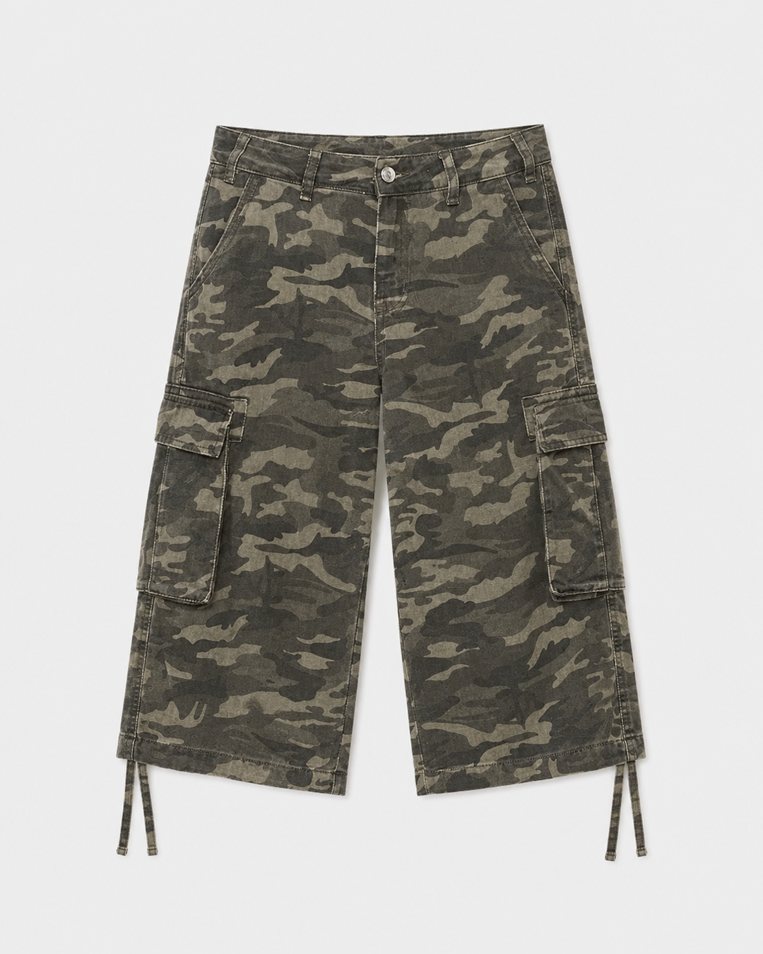 Close-up of hardware zipper on women's casual shorts