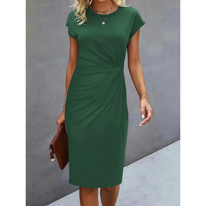 Women's short sleeve midi dress in casual summer style