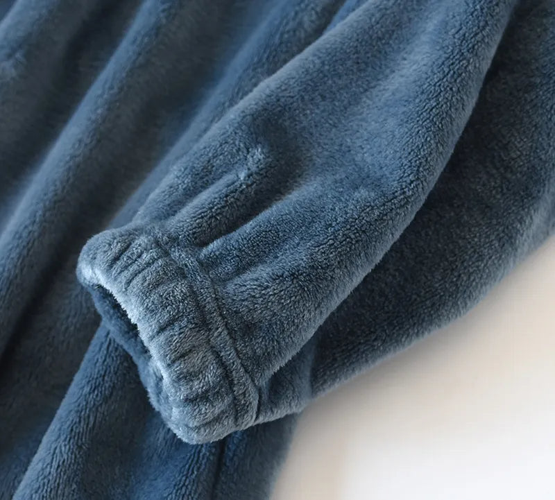 Men's nightwear outfit styled for a cozy winter morning routine