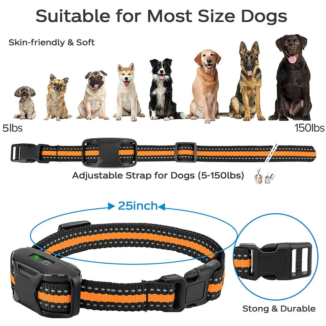 Pet training device with LCD screen remote and bark control collar