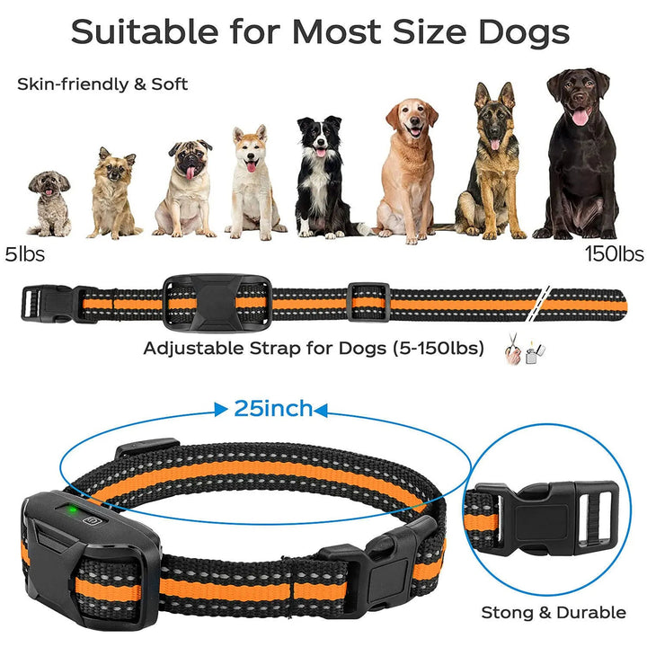 Pet training device with LCD screen remote and bark control collar