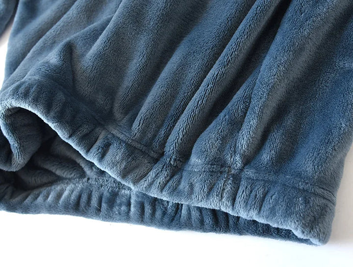 Breathable yet warm winter sleepwear fabric macro shot for men