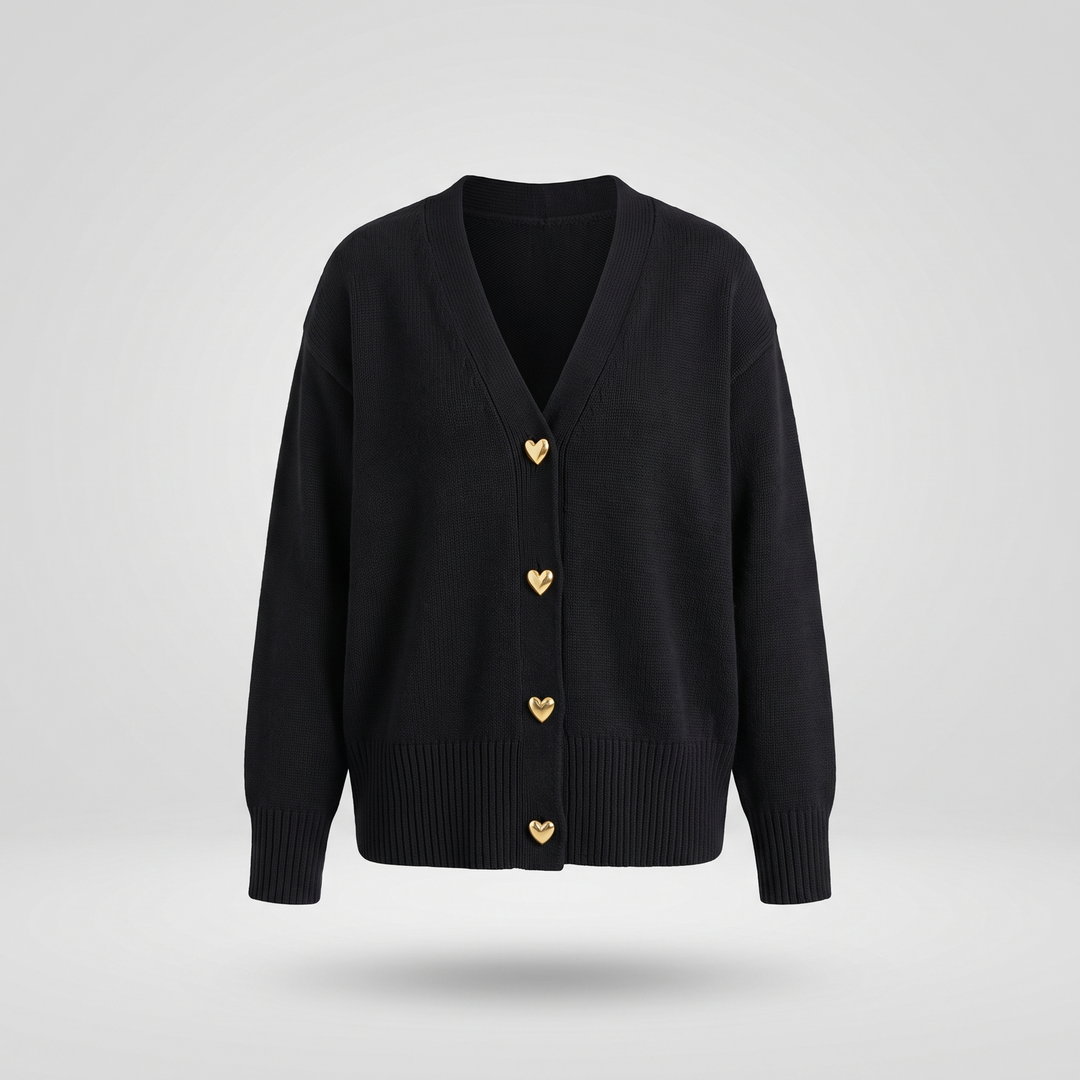 Flat lay of the trendy women's knit sweater and casual layering piece