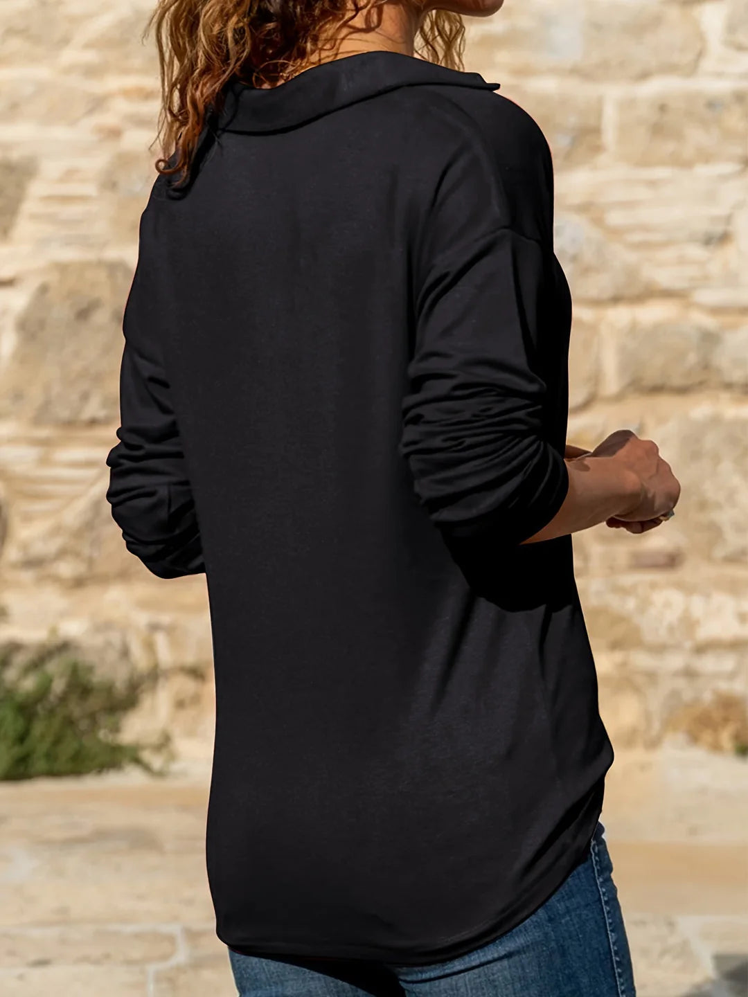 Wynara | Women’s Half Zip Collar Long Sleeve Sweater