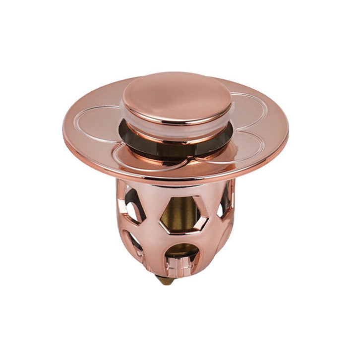 Demonstration of the push-button mechanism on the pop-up drain stopper