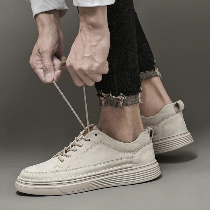 Bottom outsole grip pattern of comfortable men's footwear
