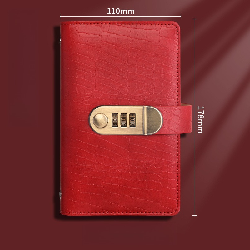 Financial planner savings book viewed from the side showcasing slim profile