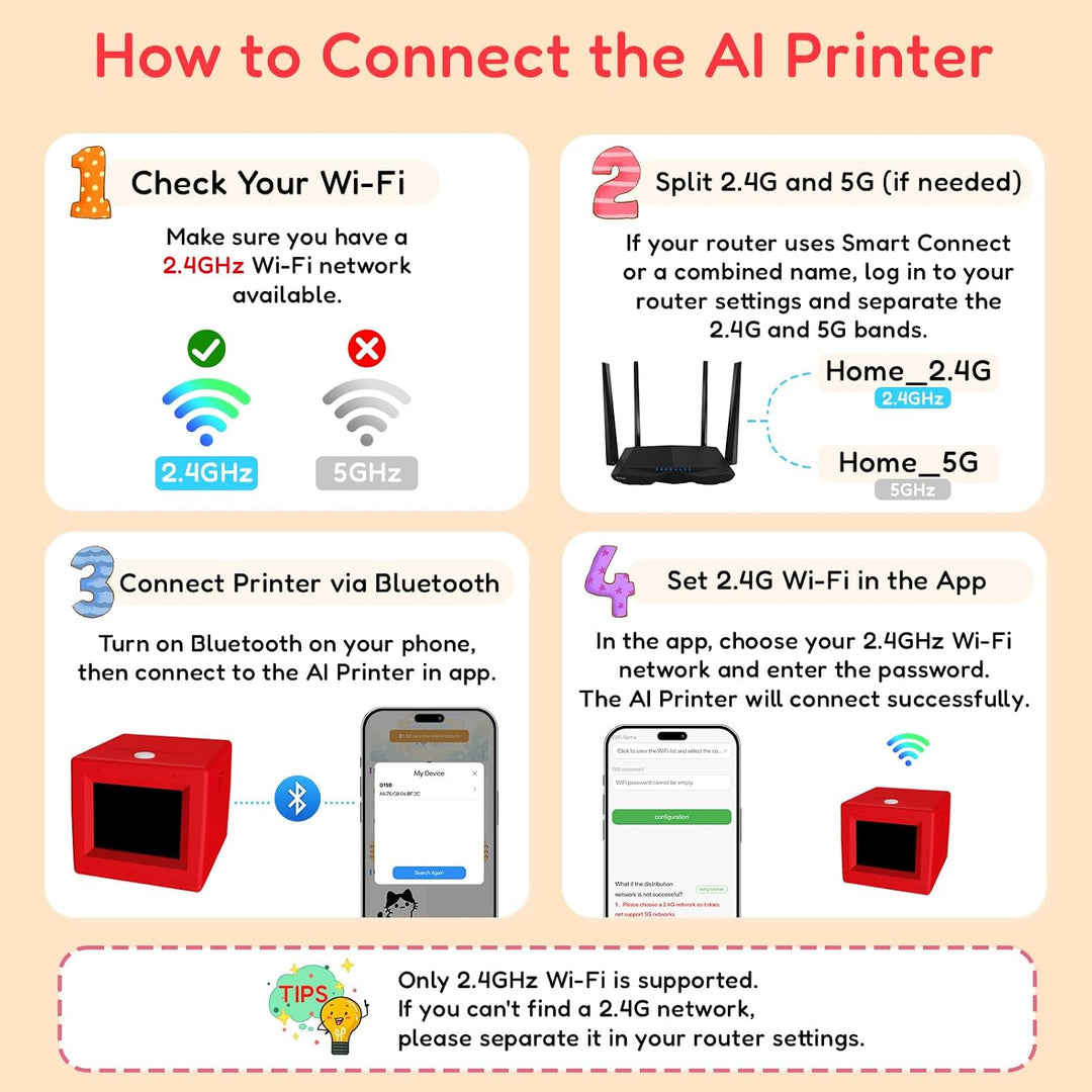 Creative craft kit featuring a voice-activated thermal printer for children