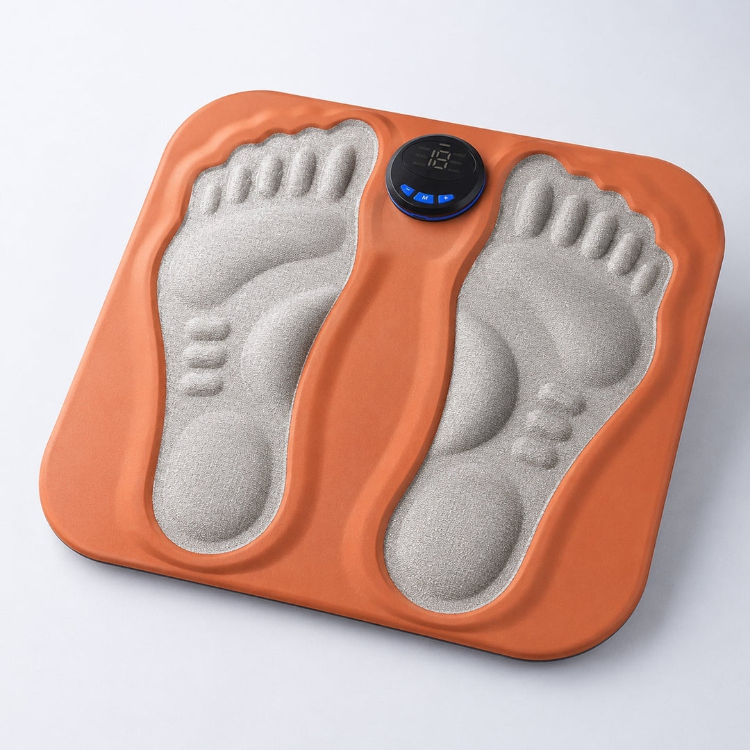 Close-up of the acupressure mat texture for daily foot care