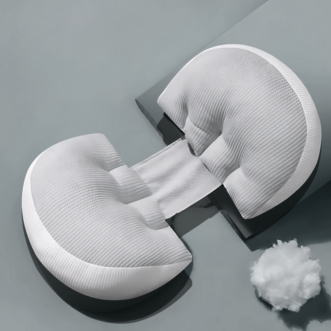 Compact butterfly pregnancy pillow for back pain relief and side sleeping