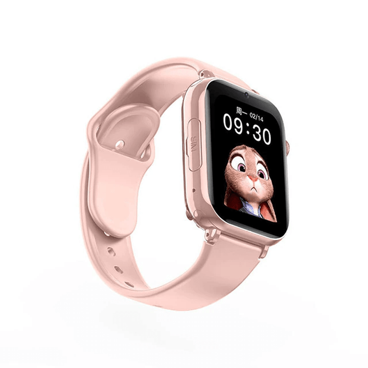 Side angle view of black kids safety watch with 4G connectivity