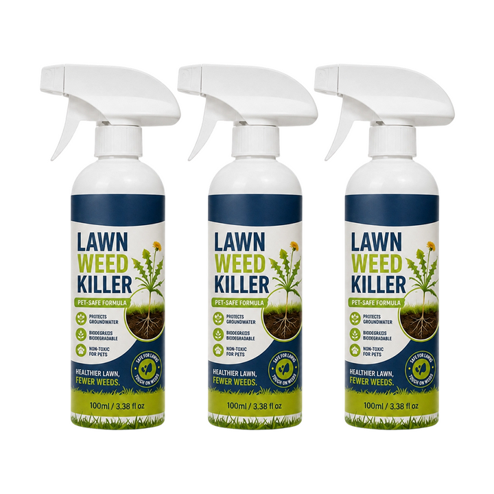 Three bottles of Lawn Weed Killer spray bundle pack