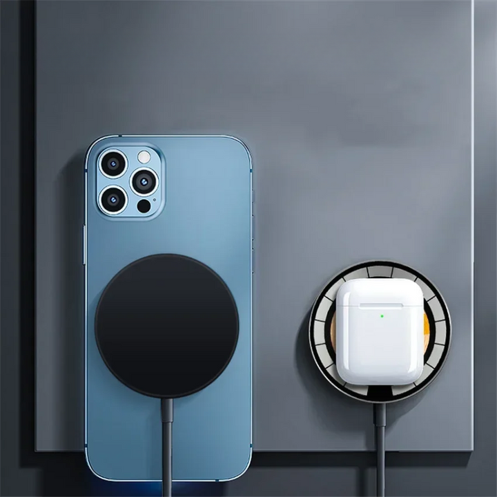 Sleek desktop wireless charger stand featuring fast power delivery technology