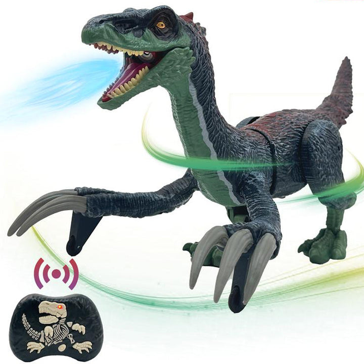 Interactive electronic dinosaur toy with sound effects and remote controller