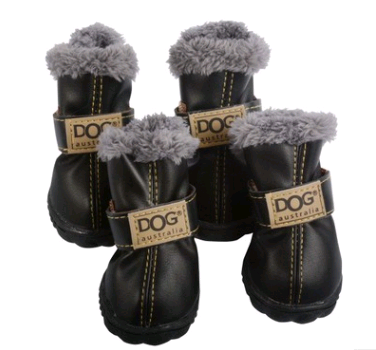 Cozy winter footwear and paw protection for active dogs