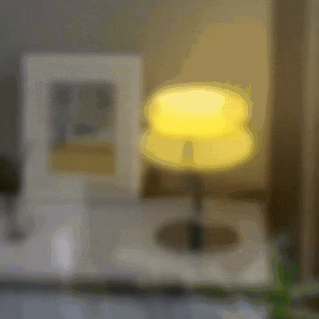 USB powered table lamp with colorful glass design for bedroom decor