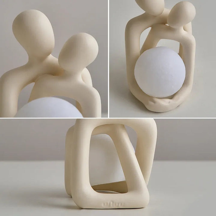 Close-up details of ceramic sculpture textures and abstract shapes