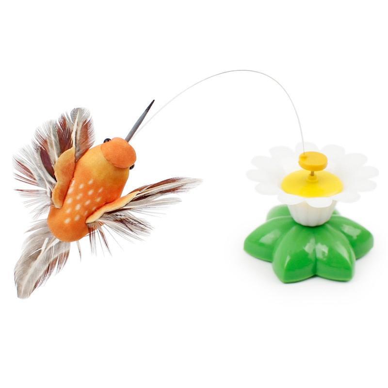 Replacement spinning bird attachment for interactive cat toy