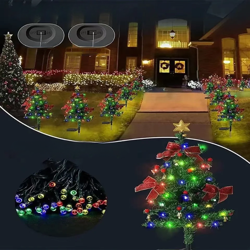 Waterproof outdoor holiday decor solar lamp on lawn