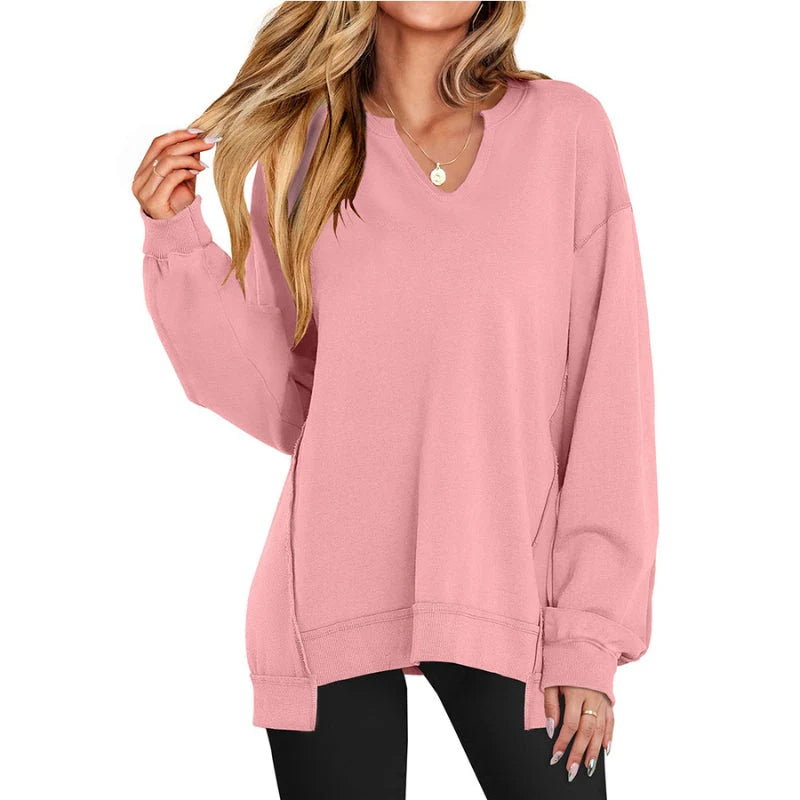 Preslee | Women’s Oversized V Neck Sweater